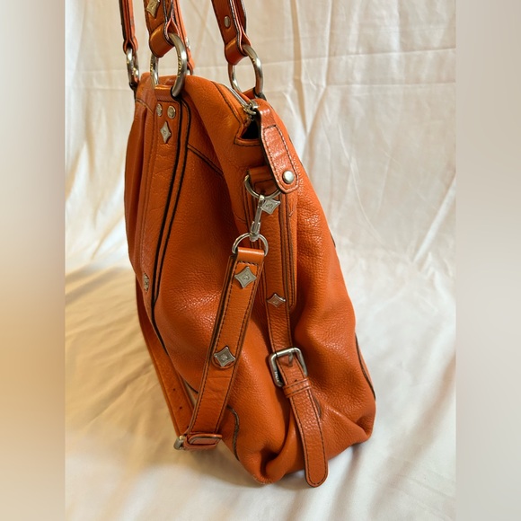 MCM Orange Leather Shoulder Bag - Picture 5 of 17